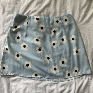 Princess Polly Blue Floral Mini Skirt